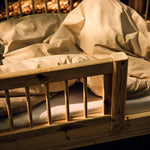 Single Bed with Safety Rails, 90x200 cm, Pine SINGLE_BED single-bed-with-scandinavian-safety-rail-3-4-front-back-raw  flexa-com.myshopify.com