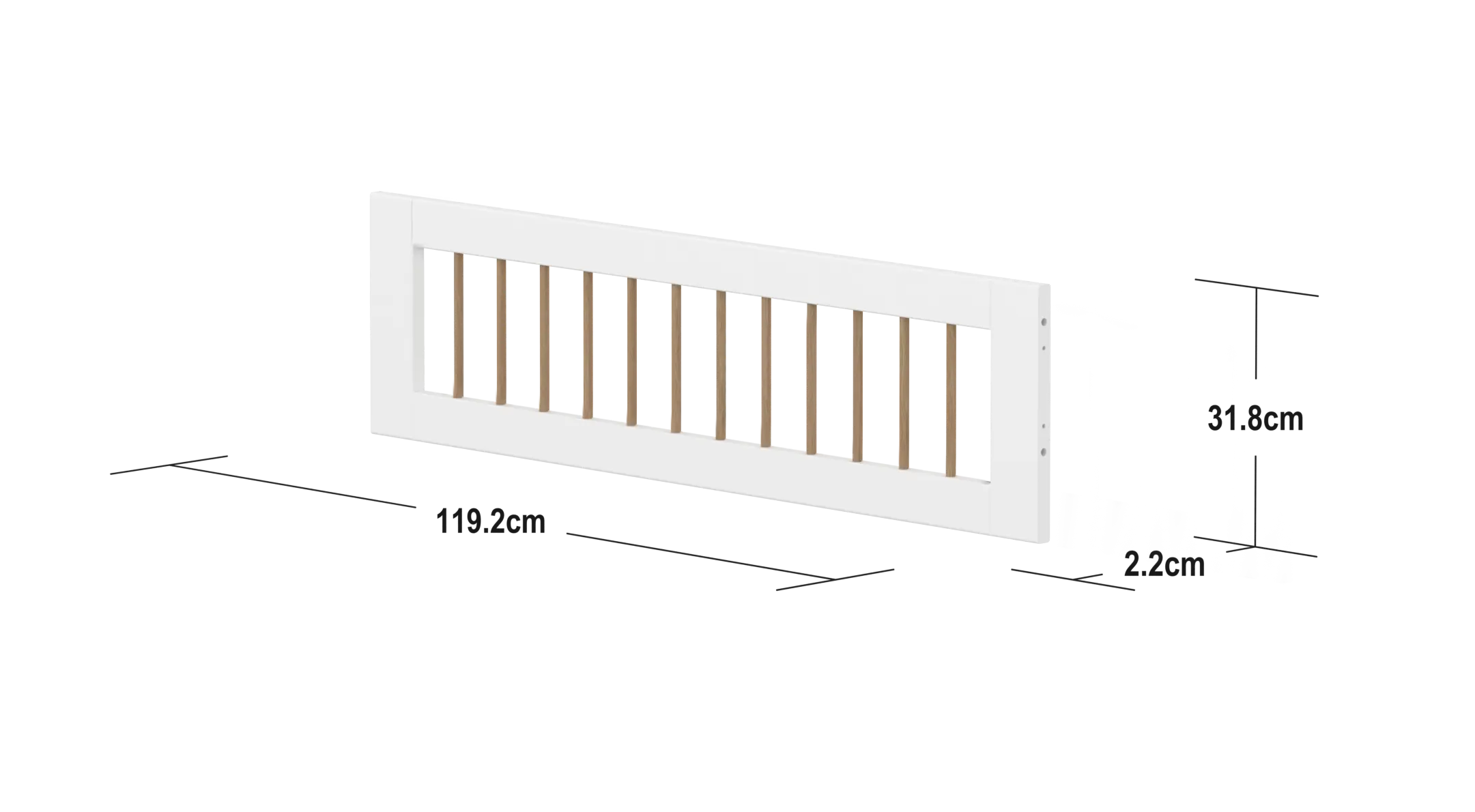 FLEXA 1/2 Safety Rail, White/Oak, view 4