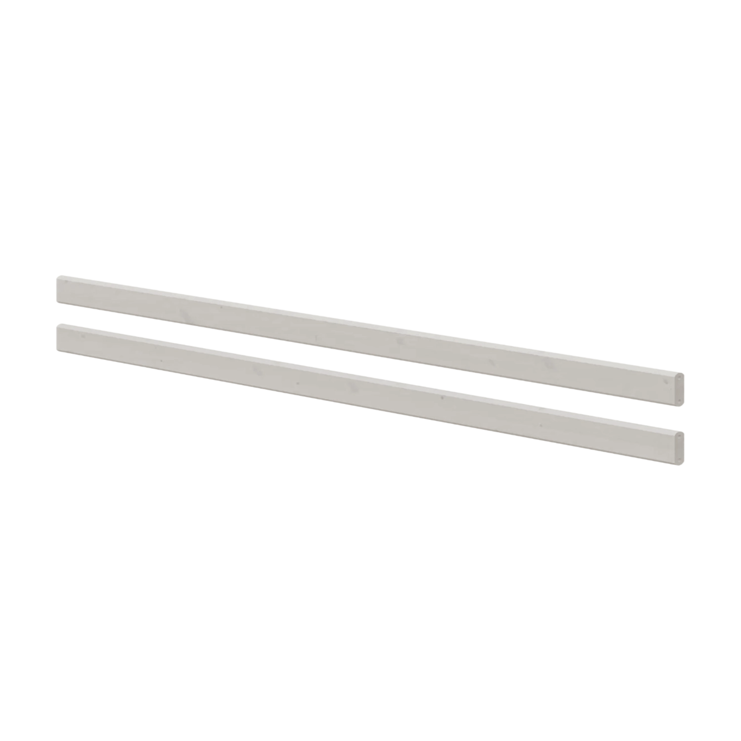 Paire de longues barres de sécurité FLEXA grises de la collection CLASSIC, représentées parallèlement sur un fond blanc uni.