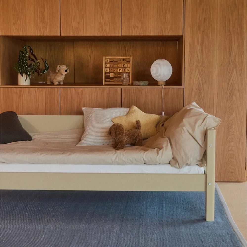 FLEXA Single Bed with Safety Rail, 90x200 cm, Sand, view 3