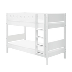 Bunk Bed 154 cm with Ladder and Safety Rail, 90x200 cm, White BUNKBED bunk-bed-w-straight-ladder-white-white-1  flexa-com.myshopify.com