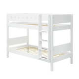 Bunk Bed 154 cm with Ladder and Safety Rail, 90x200 cm, White BUNKBED bunk-bed-w-straight-ladder-white-white-1  flexa-com.myshopify.com