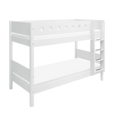 Bunk Bed 154 cm with Ladder and Safety Rail, 90x200 cm, White BUNKBED bunk-bed-w-straight-ladder-white-white-1  flexa-com.myshopify.com