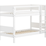 Bunk Bed 154 cm with Ladder and Safety Rail, 90x200 cm, White BUNKBED bunk-bed-f-wht-mdf-200x90-safety-rail-w-crossbars-f-wht  flexa-com.myshopify.com
