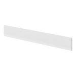 Barrière de sécurité blanche sur toute la longueur FLEXA de WHITE & NOR, plate et aux bords lisses, présentée ici sur un lit denfant pour garantir un sommeil en toute sécurité.