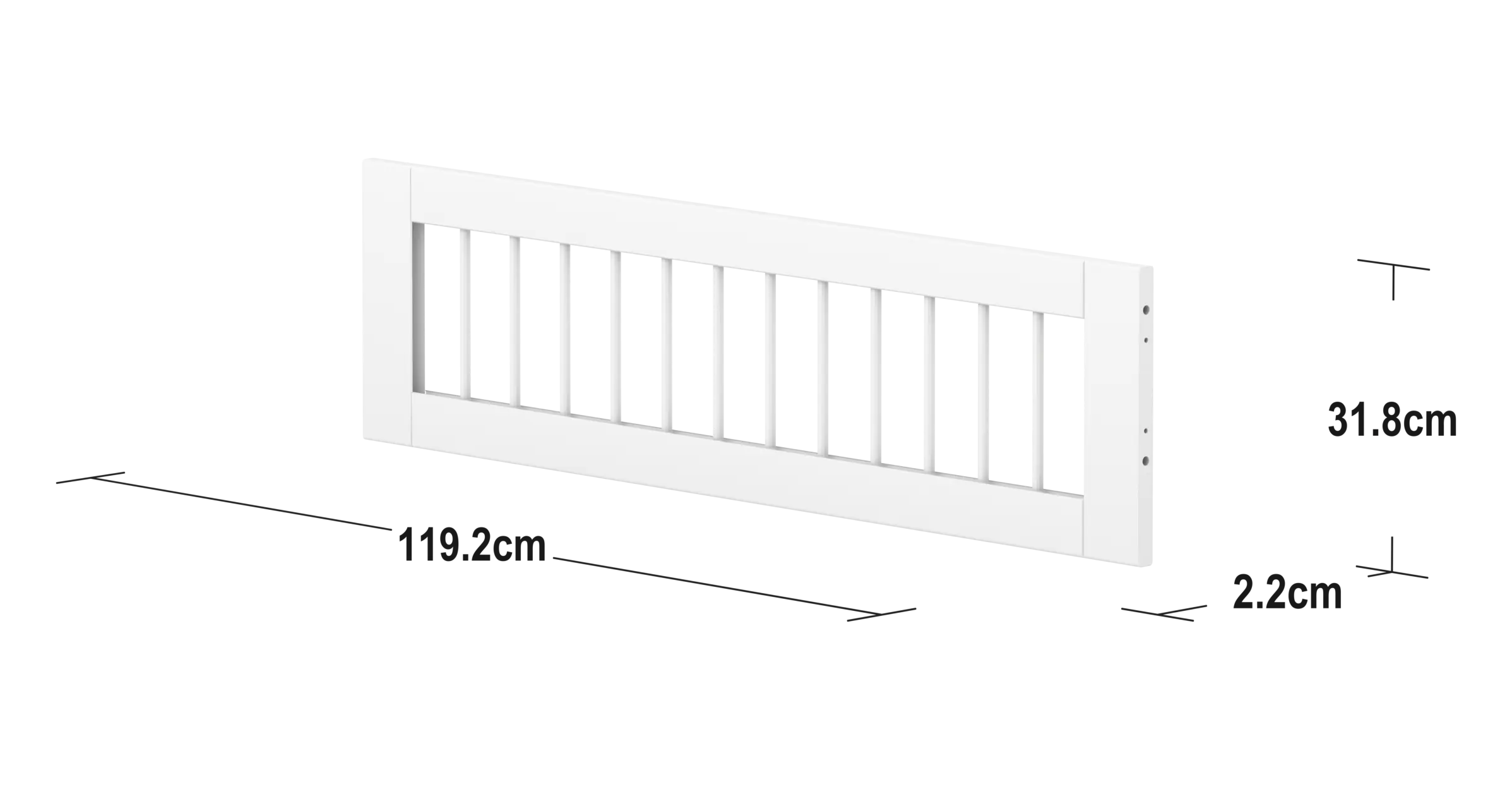 FLEXA Safety Rail, 1/2, WHITE, Crossbars for Slide, view 7