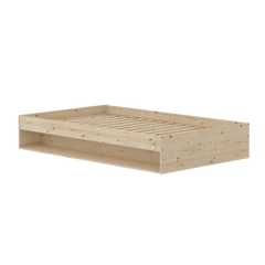 Double Bed with Shelf, 120x200 cm, Pine SINGLE_BED double-bed-with-shelf-120cm  flexa-com.myshopify.com