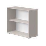 Bookcase with 1 Shelf, Grey BOOKCASE shelf-unit-1-shelf-grey-w-f-wht-strips  flexa-com.myshopify.com