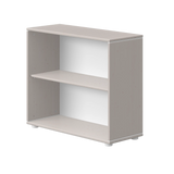 Bookcase with 1 Shelf, Grey BOOKCASE shelf-unit-1-shelf-grey-w-f-wht-strips  flexa-com.myshopify.com