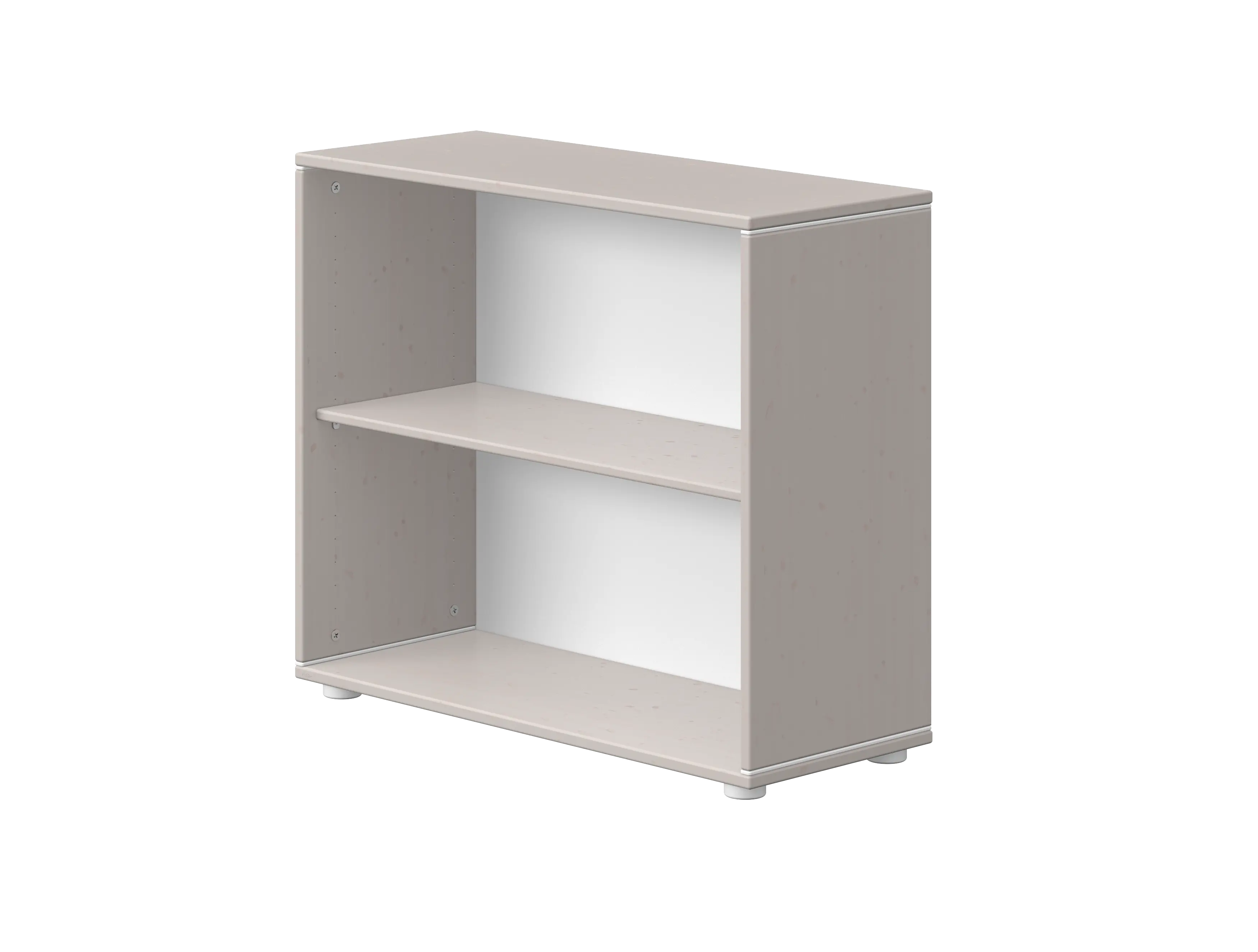 Bookcase with 1 Shelf, Grey BOOKCASE shelf-unit-1-shelf-grey-w-f-wht-strips  flexa-com.myshopify.com
