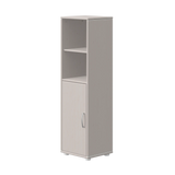Shelf unit BOOKCASE shelf-unit-1-door-grey-w-f-wht-strips  flexa-com.myshopify.com