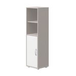 Shelf unit BOOKCASE shelf-unit-1-door-grey-w-f-wht-front  flexa-com.myshopify.com