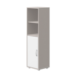 Shelf unit BOOKCASE shelf-unit-1-door-grey-w-f-wht-front  flexa-com.myshopify.com