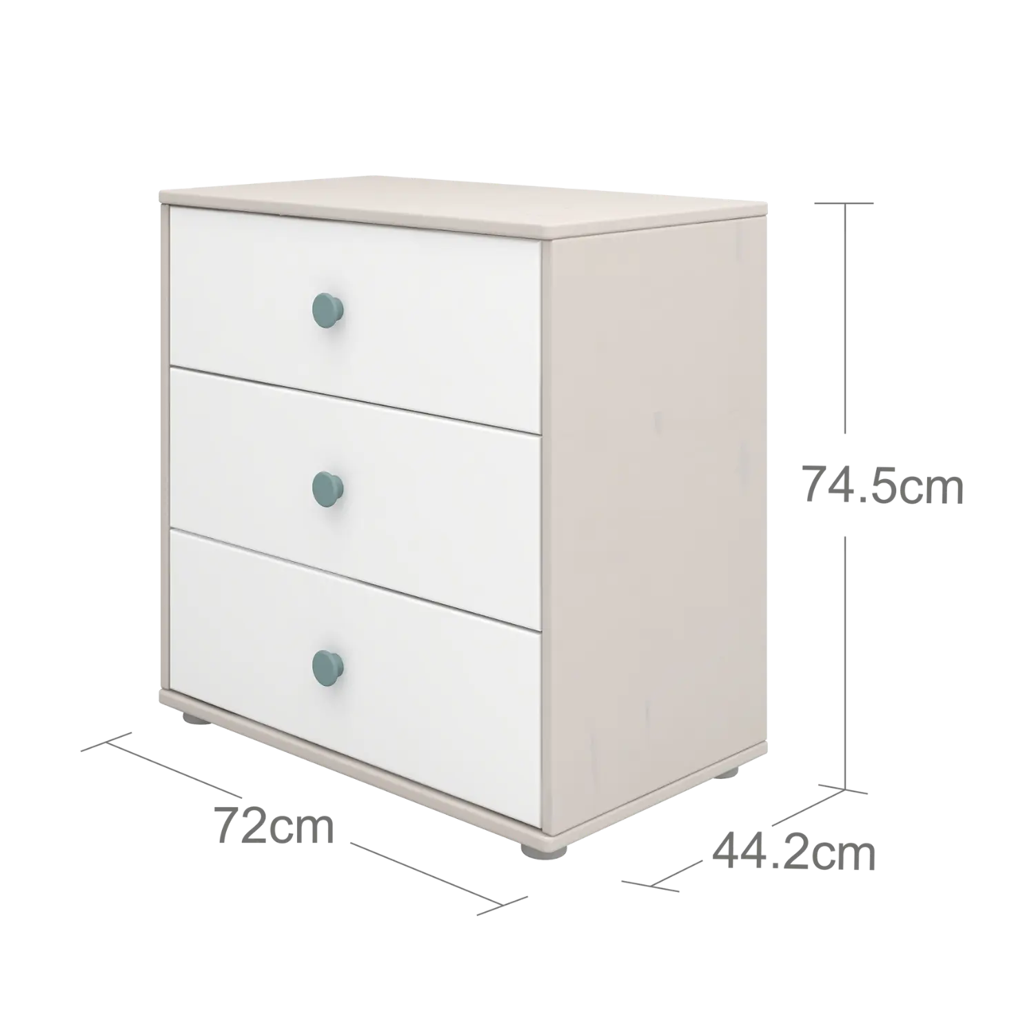 Chest with 3 Drawers, Grey CHEST_CLASSIC_STORAGE chest-with-3-drawers-grey-washed-white-teal  flexa-com.myshopify.com