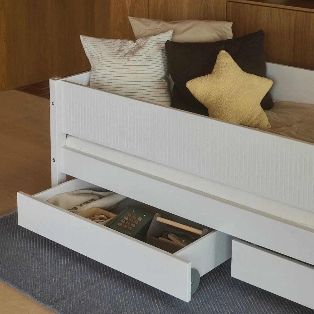 FLEXA Bed Drawers, 2 pcs, 90x200 cm, White, view 3