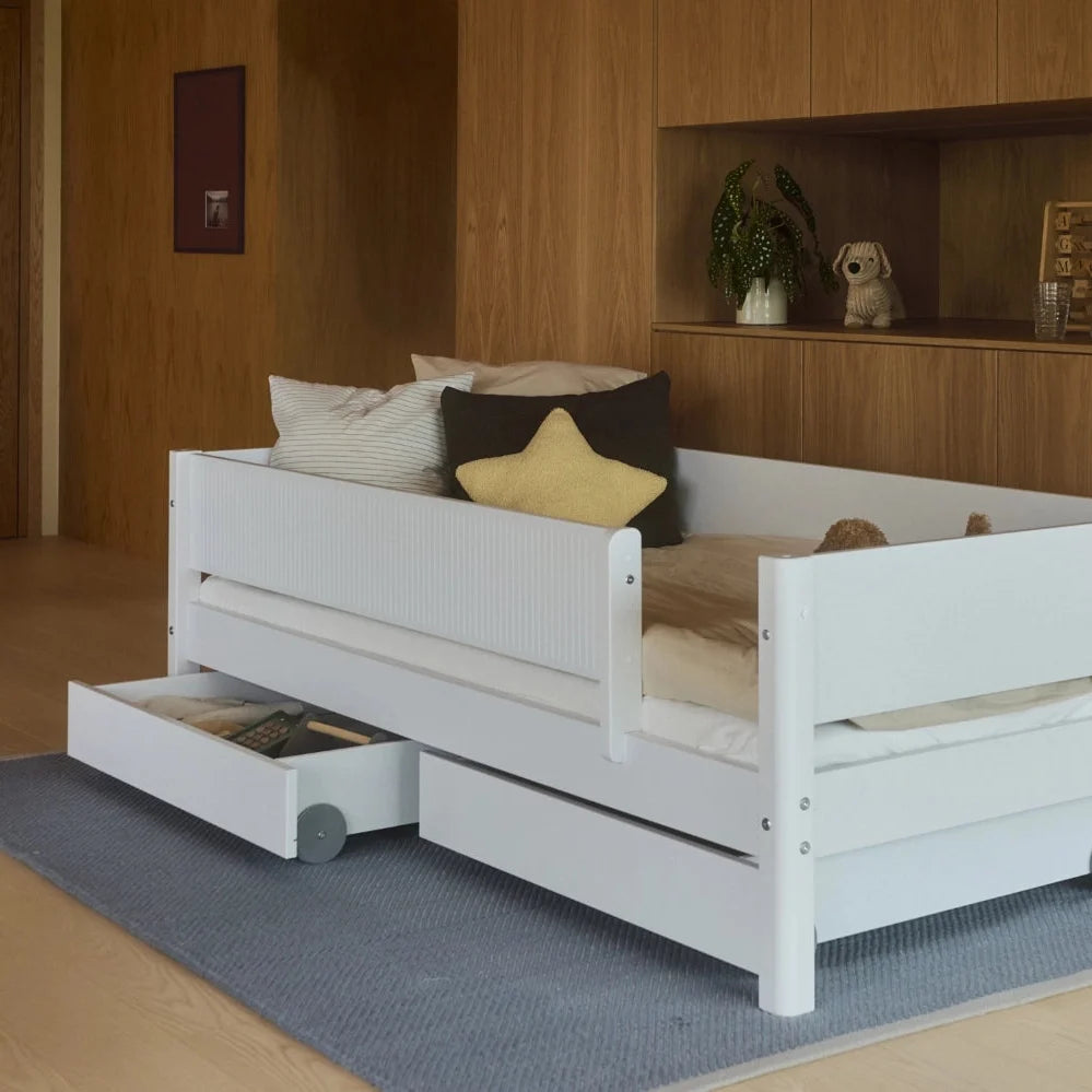 FLEXA Bed Drawers, 2 pcs, 90x200 cm, White, view 5