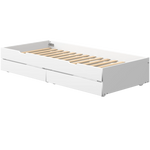 Trundle Pull-out Bed with 2 Drawers, 90x190 cm, White ACCESSORIES trundle-pull-out-bed-with-2-drawers-white-1  flexa-com.myshopify.com