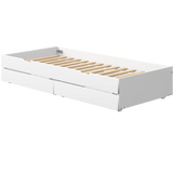 Trundle Pull-out Bed with 2 Drawers, 90x190 cm, White ACCESSORIES trundle-pull-out-bed-with-2-drawers-white-1  flexa-com.myshopify.com