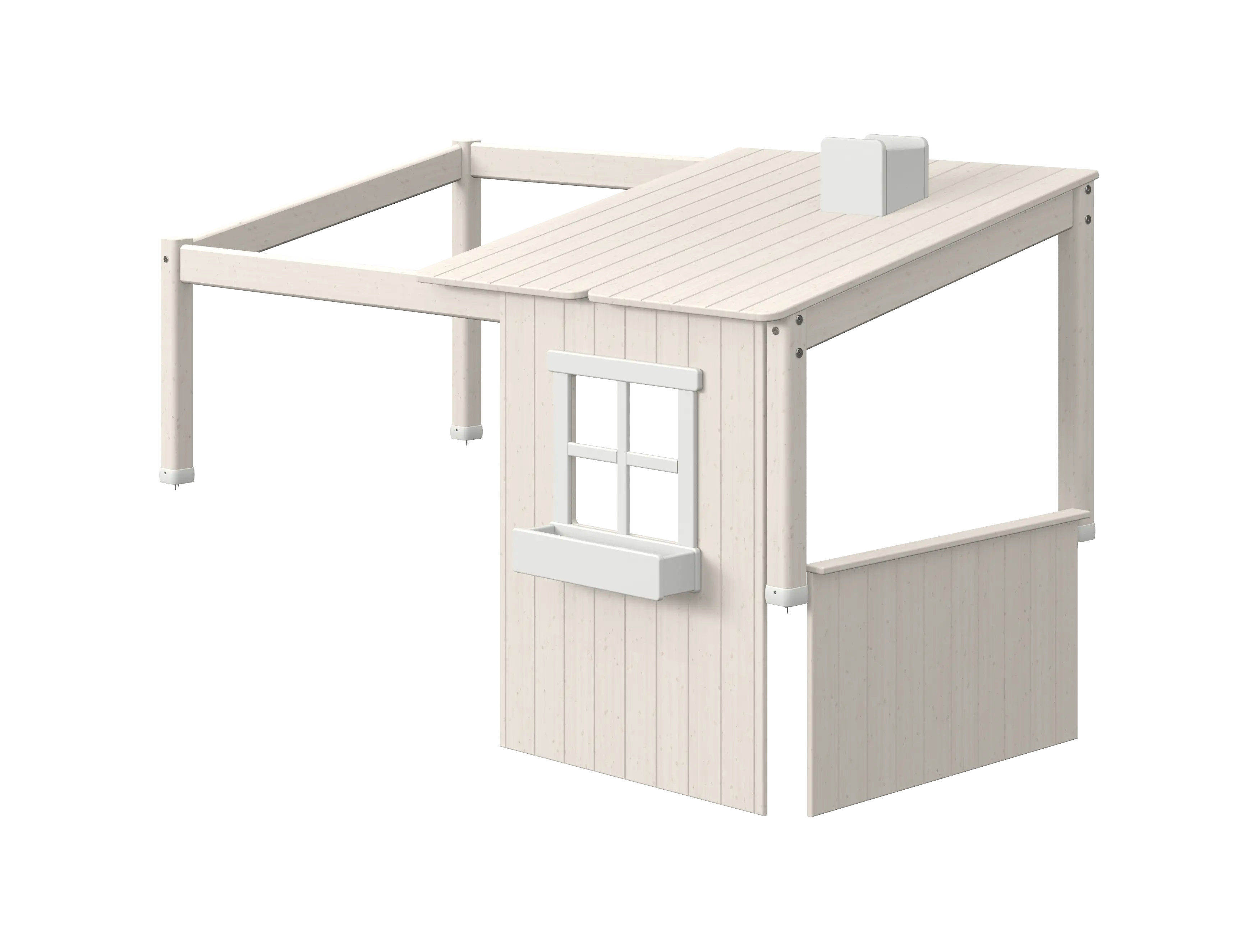1/2 House for Single and High Bed 120 cm, White ACCESSORIES 1-2-classic-house-white-washed-white-washed-white-1  flexa-com.myshopify.com