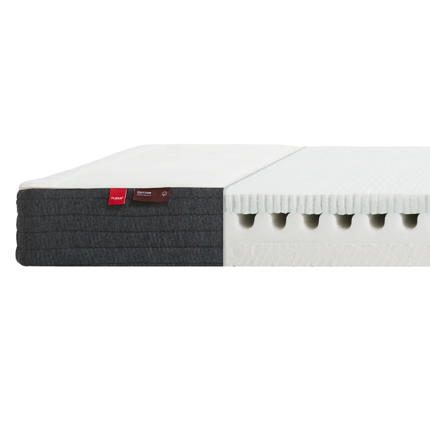 Latex/Foam Mattress, 190X140 Cotton Cover MATTRESS flexa-mattress-190x140-cotton-cover-white  flexa-com.myshopify.com