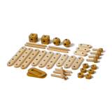 Construction Set, 36 pcs, Handpainted, Yellow PLAY construction-set-mustard-natural-wood  flexa-com.myshopify.com