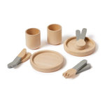 Tableware, 10 pcs, Handpainted, Green PLAY tableware-greenish-natural-wood  flexa-com.myshopify.com