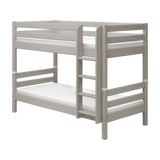Etagenbett 154 cm mit Leiter und Absturzsicherung, 90x200 cm, Grau