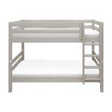 Etagenbett 154 cm mit Leiter und Absturzsicherung, 90x200 cm, Grau