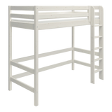 FLEXA WHITE Hochbett aus der FLEXA-Kollektion mit Leiter, Sicherheitsgeländer und Stauraum unter dem Bett in schlichter Ausführung.