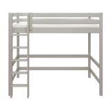 Hochbett 184 cm mit Absturzsicherung und Leiter, 90x200 cm, Grau