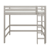 Hochbett 184 cm mit Absturzsicherung und Leiter, 90x200 cm, Grau