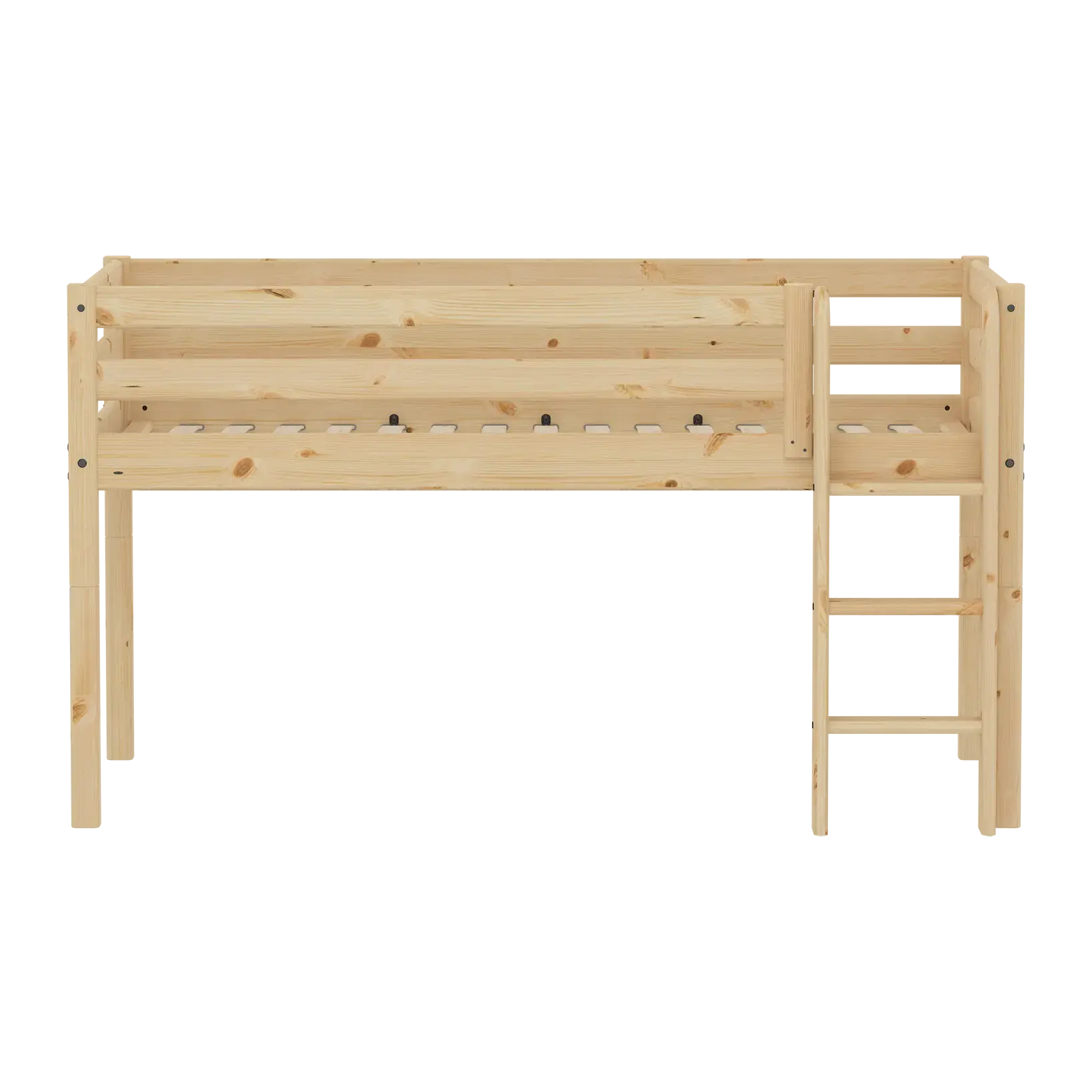 Mid-High Bed with Safety Rails, 90x200 cm, Pine MID_HIGH-BED fr51-mid-high-bed  flexa-com.myshopify.com