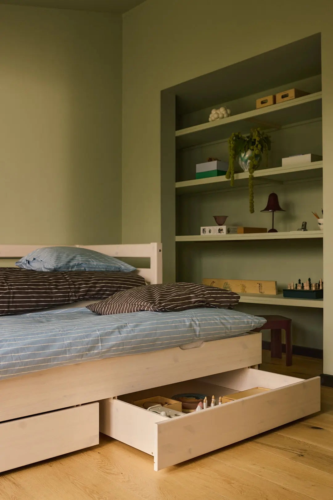 Single Bed with Pull-out Bed, 90x200 cm, White SINGLE_BED daybed-with-trundle-pullout-bed-white-washed  flexa-com.myshopify.com