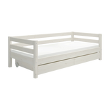 Einzelbett mit Schubladen, 90x200 cm, Weiß