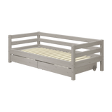 Lit simple avec rangement, 90x200 cm, Gris