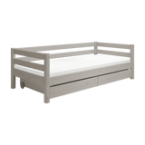 Lit simple avec rangement, 90x200 cm, Gris