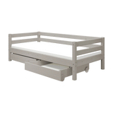 Lit simple avec rangement, 90x200 cm, Gris