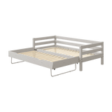 Einzelbett 90x200 cm mit Ausziehbett 90x190 cm, Grau