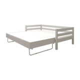 Einzelbett 90x200 cm mit Ausziehbett 90x190 cm, Grau
