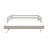 Einzelbett 90x200 cm mit Ausziehbett 90x190 cm, Grau
