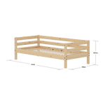 Single Bed, 90x200 cm, Pine SINGLE_BED fr50-single-bed  flexa-com.myshopify.com