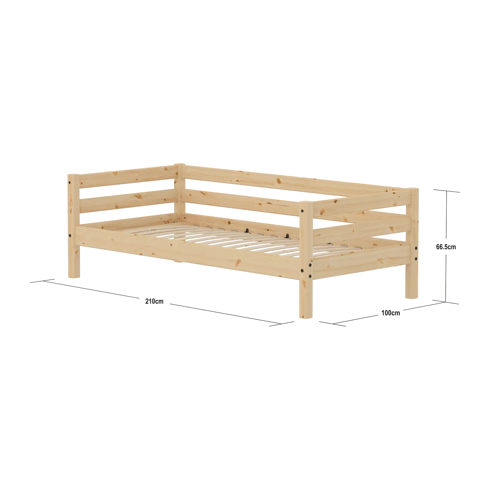 Single Bed, 90x200 cm, Pine SINGLE_BED fr50-single-bed  flexa-com.myshopify.com