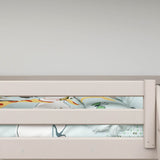 Familienbett 184 cm mit Leiter und Absturzsicherung, 90/140x200 cm, Grau