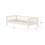 Single Bed, 90x200 cm, White SINGLE_BED single-bed-with-scandinavian-safety-rail-white-washed  flexa-com.myshopify.com