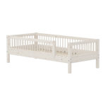 Single Bed with Safety Rail, 90x200 cm, White SINGLE_BED single-bed-with-scandinavian-safety-rail-3-4-bars-white-washed  flexa-com.myshopify.com