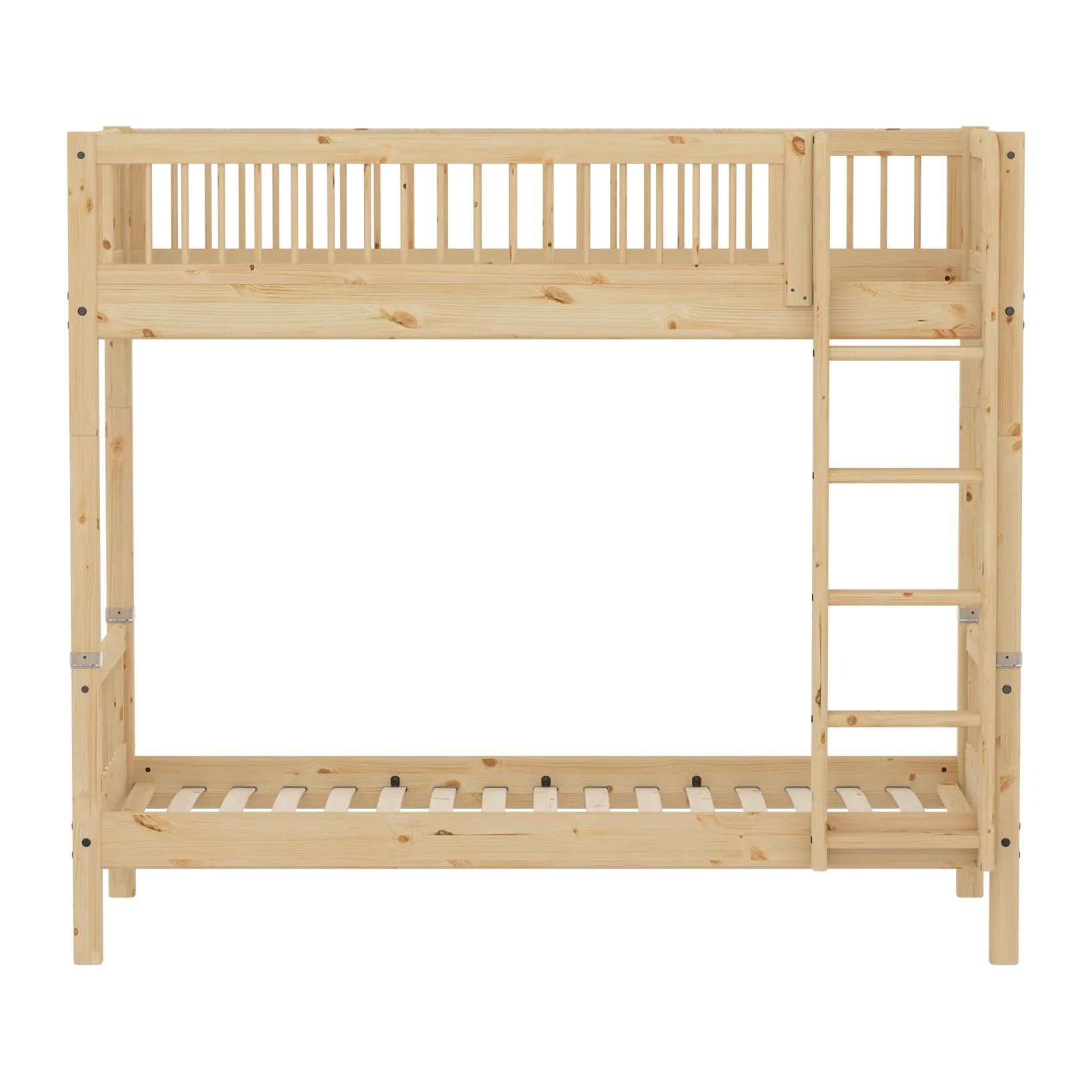Bunk Bed with Extra Height and Safety Rails, 90x200 cm, Pine BUNKBED high-bunk-bed-with-safety-rail-raw  flexa-com.myshopify.com