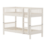 Bunk Bed 154 cm with Ladder and Safety Rail, 90x200 cm, White BUNKBED bunk-bed-with-safety-rail-white-washed  flexa-com.myshopify.com