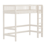 High Bed 184 cm with Ladder and Safety Rail, 90x200 cm, White HIGHBED high-sleeper-with-safety-rail-white-washed  flexa-com.myshopify.com