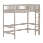 High Bed 184 cm with Ladder and Safety Rail, 90x200 cm, Grey HIGHBED high-sleeper-with-safety-rail-grey-washed  flexa-com.myshopify.com