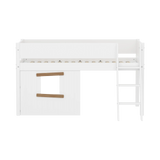 High Bed 120 cm with Treehouse, Ladder and Safety Rail, 90x200, White/Oak MID_HIGH-BED mid-sleeper-white-grooves-sl-ladder-tree-hut-oak-window  flexa-com.myshopify.com